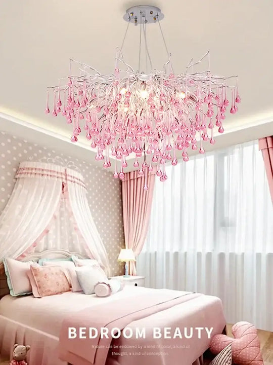 Creative Tree Branch Chandelier - Illuminate Your Bedroom or Girl&