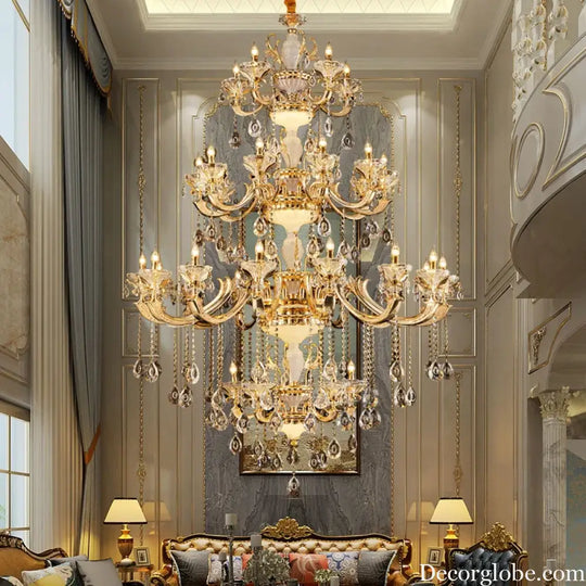 Crystal Candle Chandelier for Living Room and Dining Area Chandelier