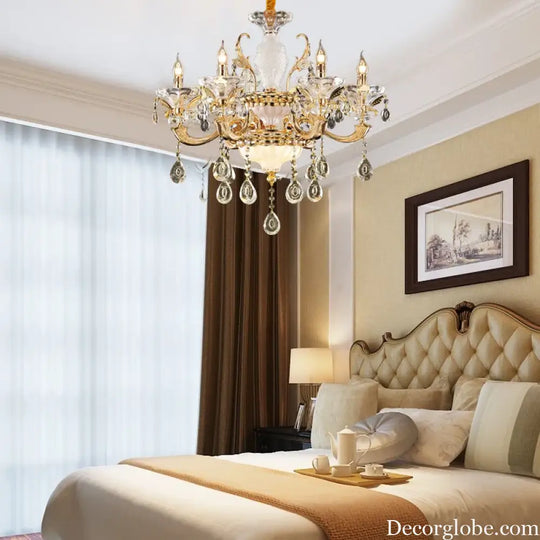 Crystal Candle Chandelier for Living Room and Dining Area Chandelier