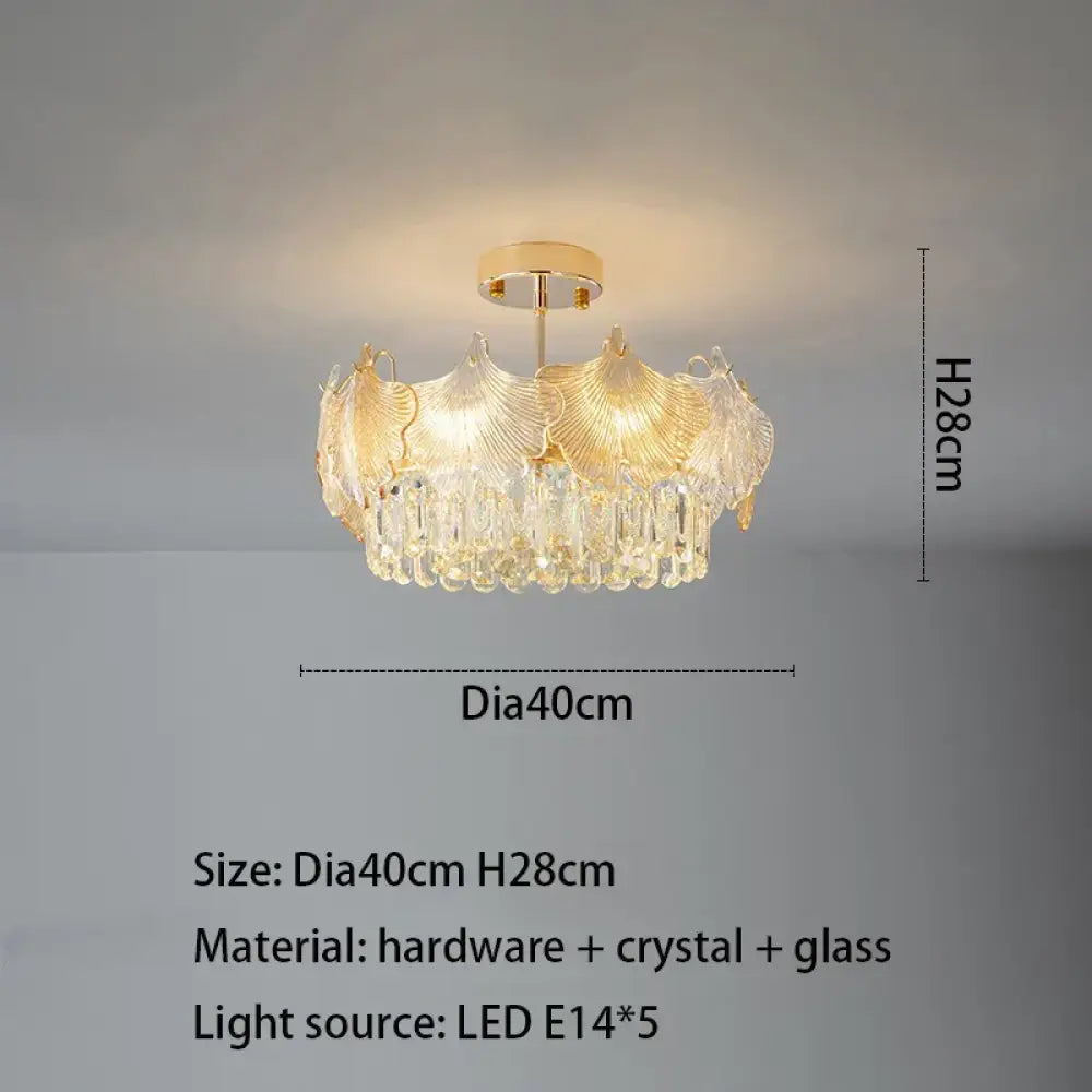 Elegant Crystal Ceiling Chandelier with LED Lighting - Luxury Home Decoration for Living Rooms, Bedrooms, and Restaurants - DecorGlobe