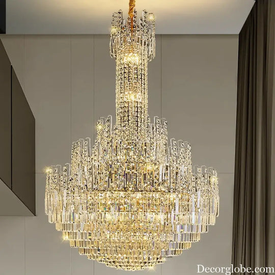 Crystal Chandelier for Duplex Hall and Staircase Lighting Chandelier