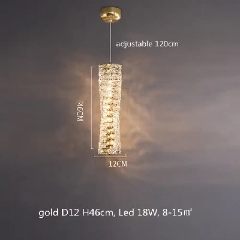 Sophisticated Crystal LED Pendant Lights - Dimmable, Ideal for Living and Dining Rooms - Luxurious Ring Design - DecorGlobe