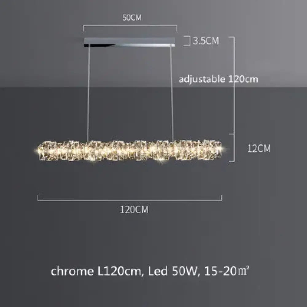 Sophisticated Crystal LED Pendant Lights - Dimmable, Ideal for Living and Dining Rooms - Luxurious Ring Design - DecorGlobe