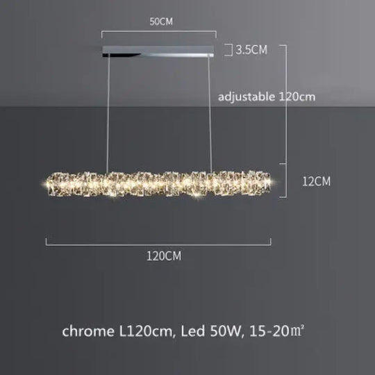 Sophisticated Crystal LED Pendant Lights - Dimmable, Ideal for Living and Dining Rooms - Luxurious Ring Design - DecorGlobe