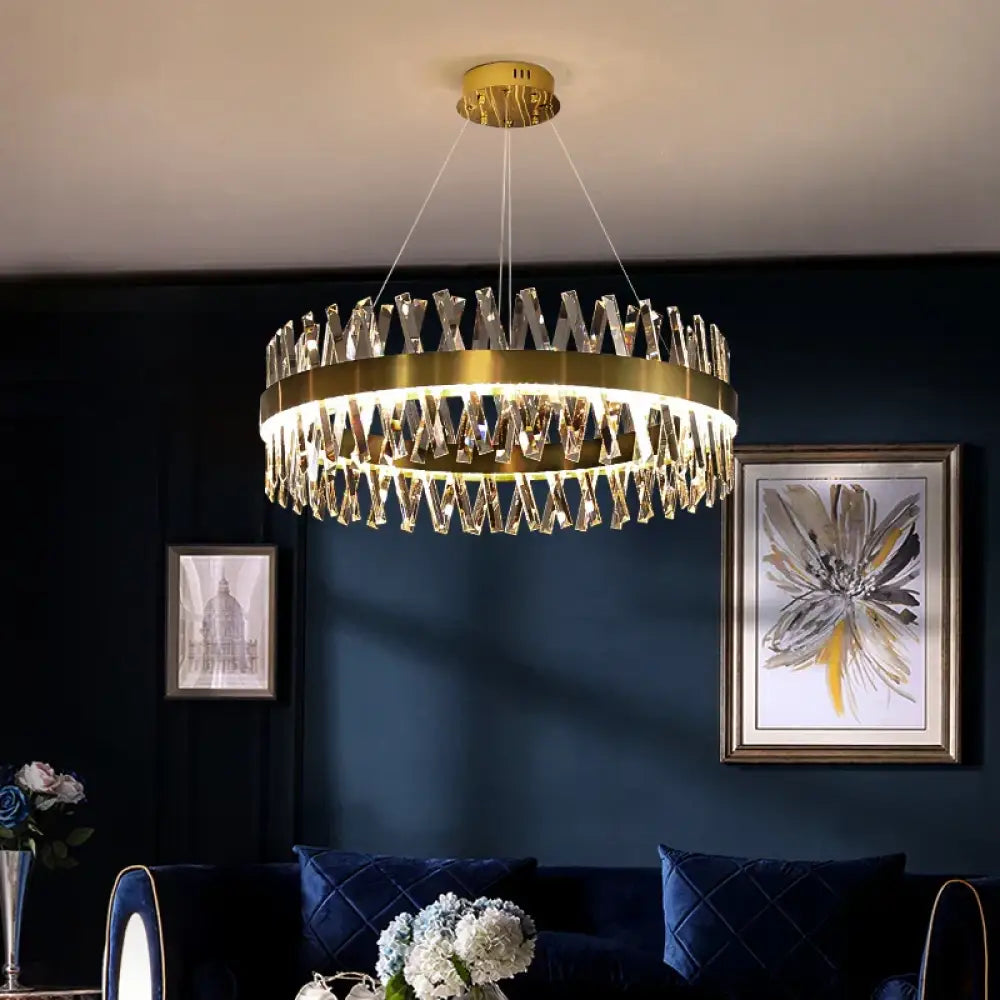 Luxury Crystal LED Chandelier - High-Quality K9 Ceiling Lighting Fixture for Elegant Living Rooms and Dining Spaces - DecorGlobe