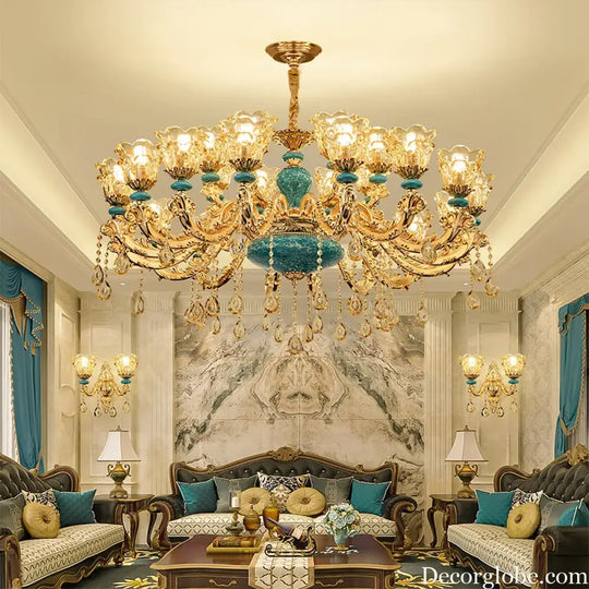 European Luxury Crystal Chandelier Light for Living Room and Bedroom Chandelier