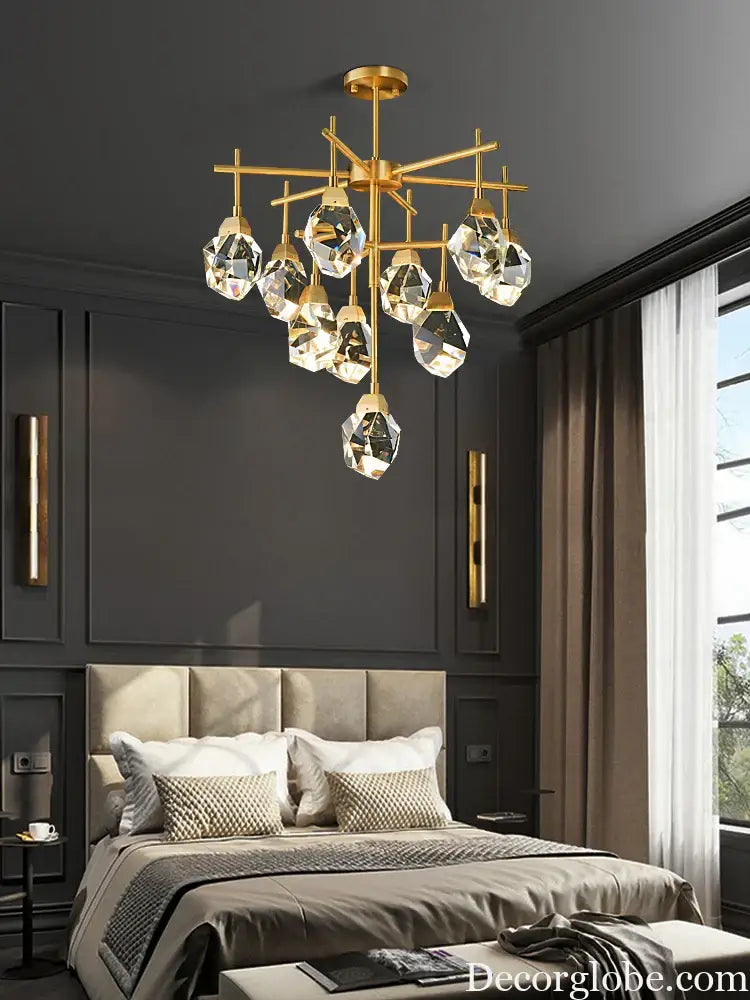 Luxury Crystal Living Room Chandelier - Modern Decor Pendant Light Fixture for Bedrooms, Dining Areas, Kitchens, and Home Decoration - DecorGlobe