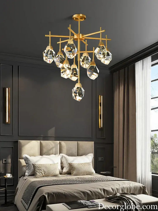 Luxury Crystal Living Room Chandelier - Modern Decor Pendant Light Fixture for Bedrooms, Dining Areas, Kitchens, and Home Decoration - DecorGlobe