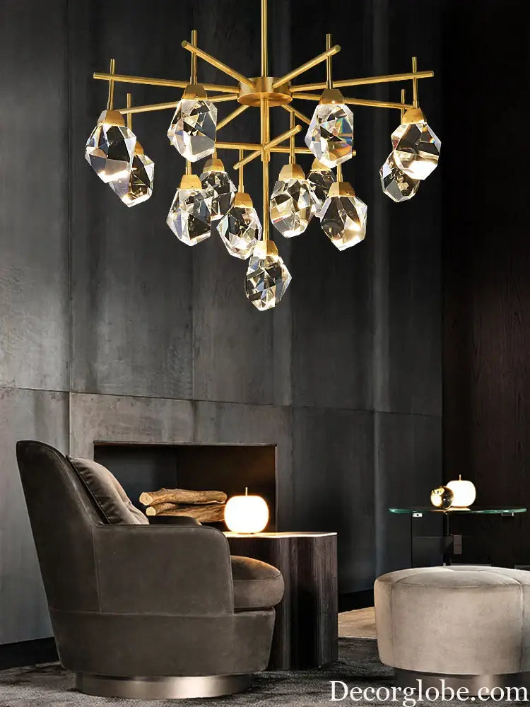 Luxury Crystal Living Room Chandelier - Modern Decor Pendant Light Fixture for Bedrooms, Dining Areas, Kitchens, and Home Decoration - DecorGlobe