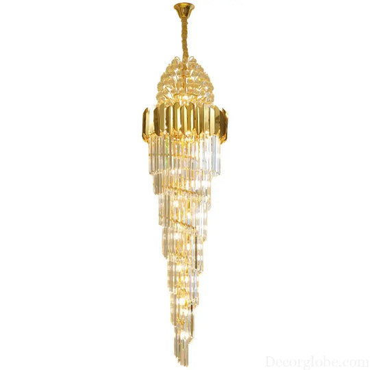 Crystal Stair Chandeliers - Elegant Indoor Lighting for Living Rooms, Staircases, and Loft Spaces - DecorGlobe