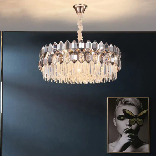 Elegant Crystal Chandelier with a Touch of Light Luxury - Post-Modern Golden Beauty for Living Rooms, Dining Rooms, and Bedrooms - DecorGlobe