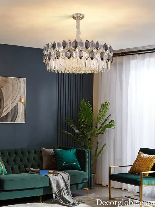Elegant Crystal Chandelier with a Touch of Light Luxury - Post-Modern Golden Beauty for Living Rooms, Dining Rooms, and Bedrooms - DecorGlobe