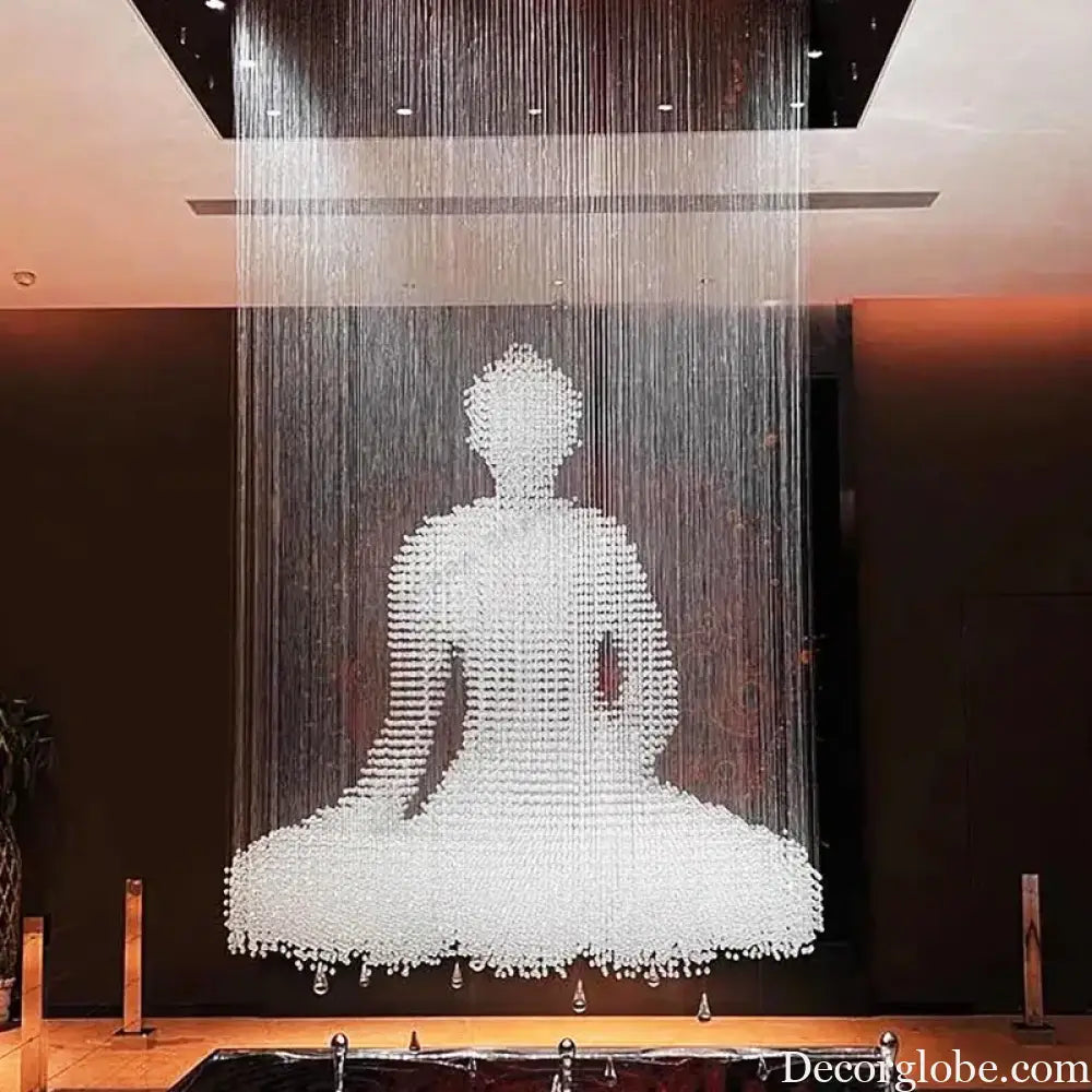 Custom Made Modern Luxury Crystal Chandelier – Large Sculptural Hotel Pendant Light customized / customized