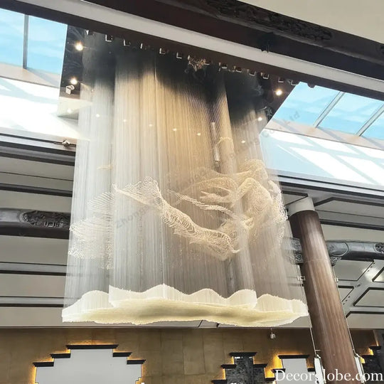 Custom Made Modern Luxury Crystal Chandelier – Large Sculptural Hotel Pendant Light customized / customized