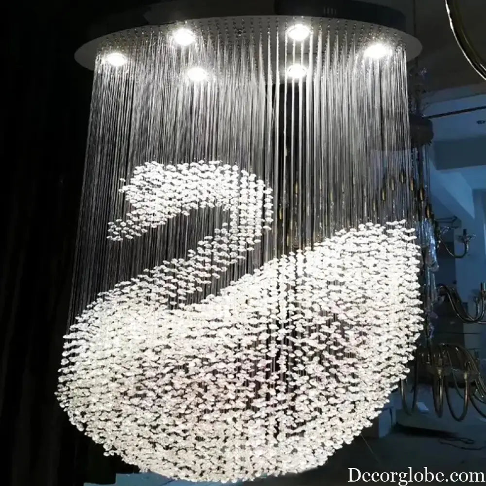 Custom Made Modern Luxury Crystal Chandelier – Large Sculptural Hotel Pendant Light customized / customized