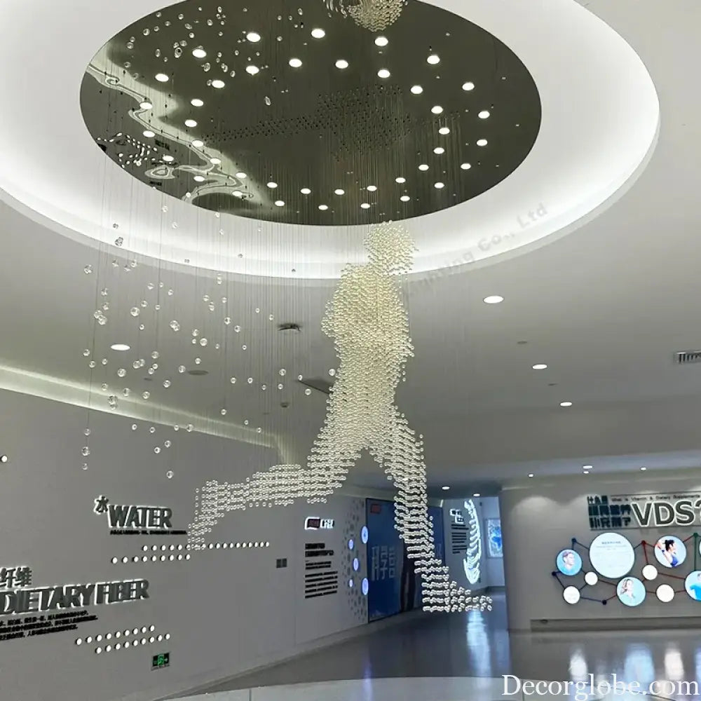 Custom Made Modern Luxury Crystal Chandelier – Large Sculptural Hotel Pendant Light customized / customized