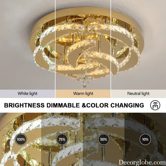 Flower Led Ceiling Lamp Modern Crystal Drop Chandelier Pendant Light Ceiling Light Home Decor Fixtures Living Room RC