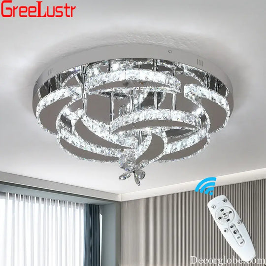 Flower Led Ceiling Lamp Modern Crystal Drop Chandelier Pendant Light Ceiling Light Home Decor Fixtures Living Room RC