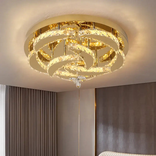 Flower Led Ceiling Lamp Modern Crystal Drop Chandelier Pendant Light Ceiling Light Home Decor Fixtures Living Room RC