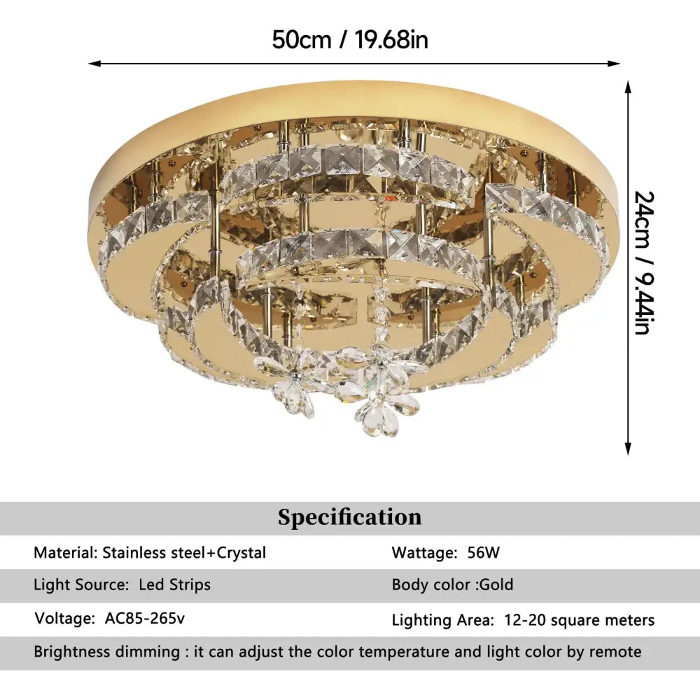 Flower Led Ceiling Lamp Modern Crystal Drop Chandelier Pendant Light Ceiling Light Home Decor Fixtures Living Room RC