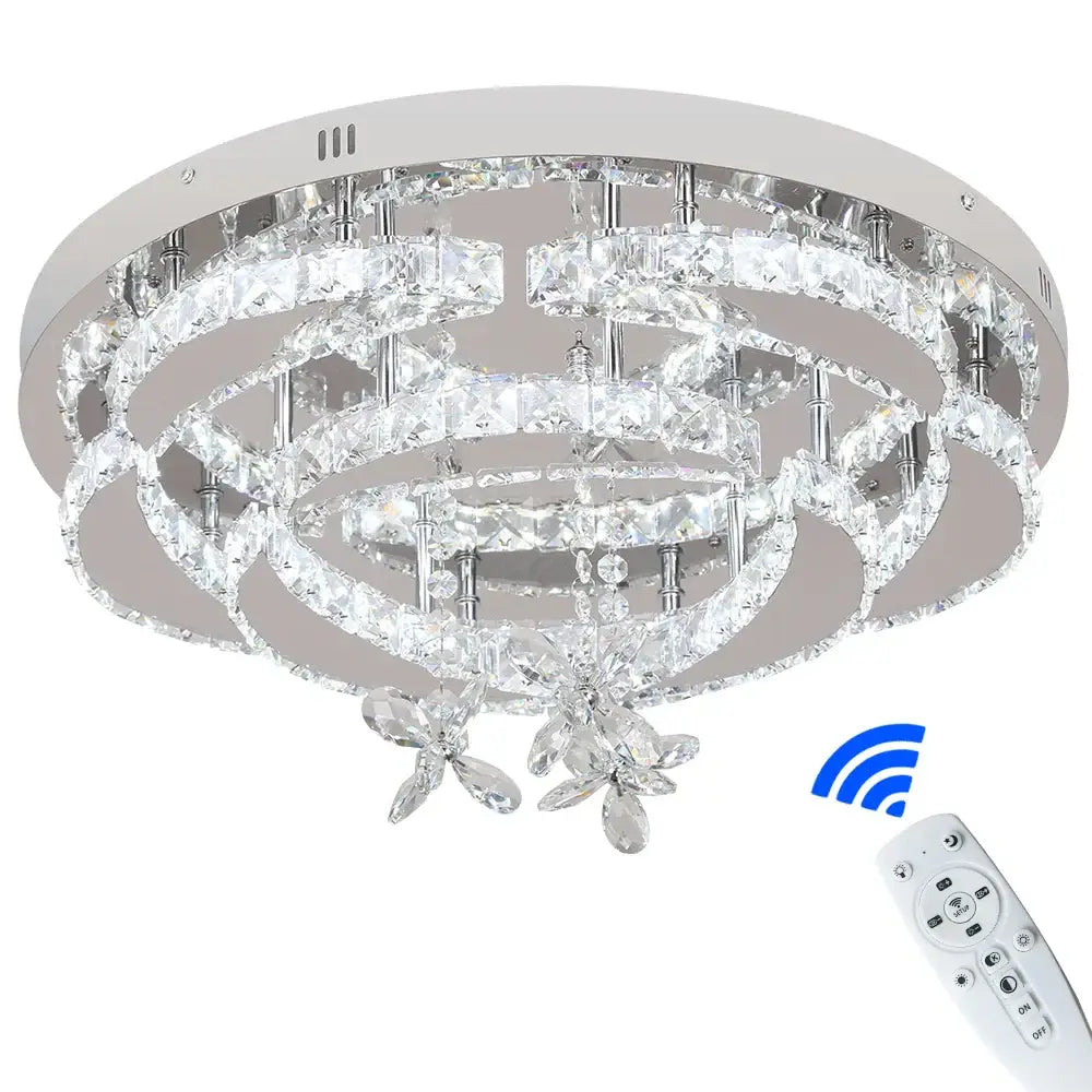 Flower Led Ceiling Lamp Modern Crystal Drop Chandelier Pendant Light Ceiling Light Home Decor Fixtures Living Room RC