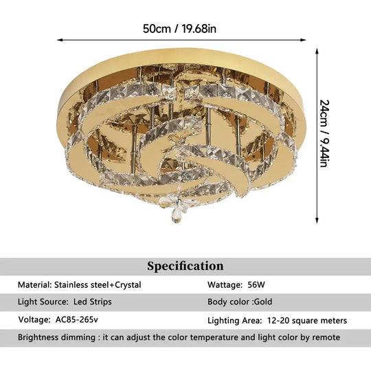 Flower Led Ceiling Lamp Modern Crystal Drop Chandelier Pendant Light Ceiling Light Home Decor Fixtures Living Room RC
