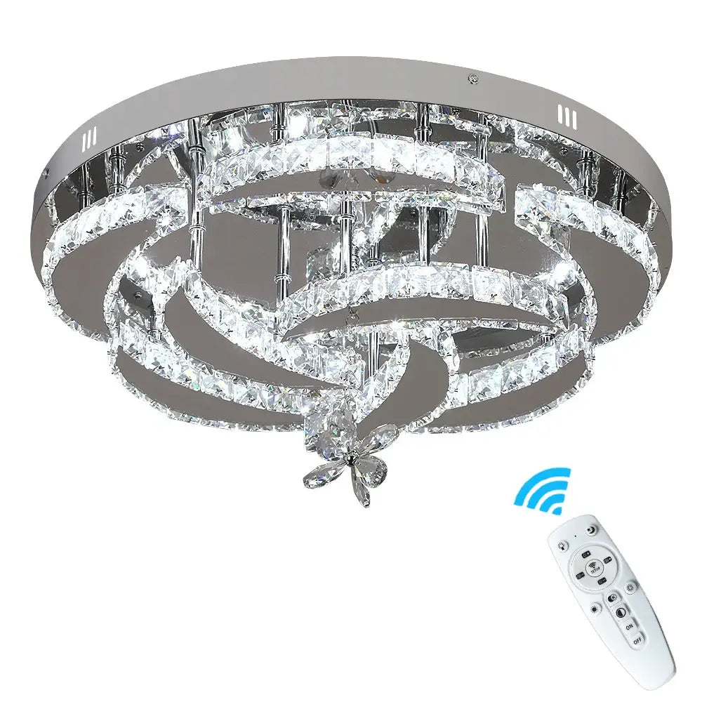 Flower Led Ceiling Lamp Modern Crystal Drop Chandelier Pendant Light Ceiling Light Home Decor Fixtures Living Room RC