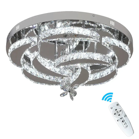 Flower Led Ceiling Lamp Modern Crystal Drop Chandelier Pendant Light Ceiling Light Home Decor Fixtures Living Room RC