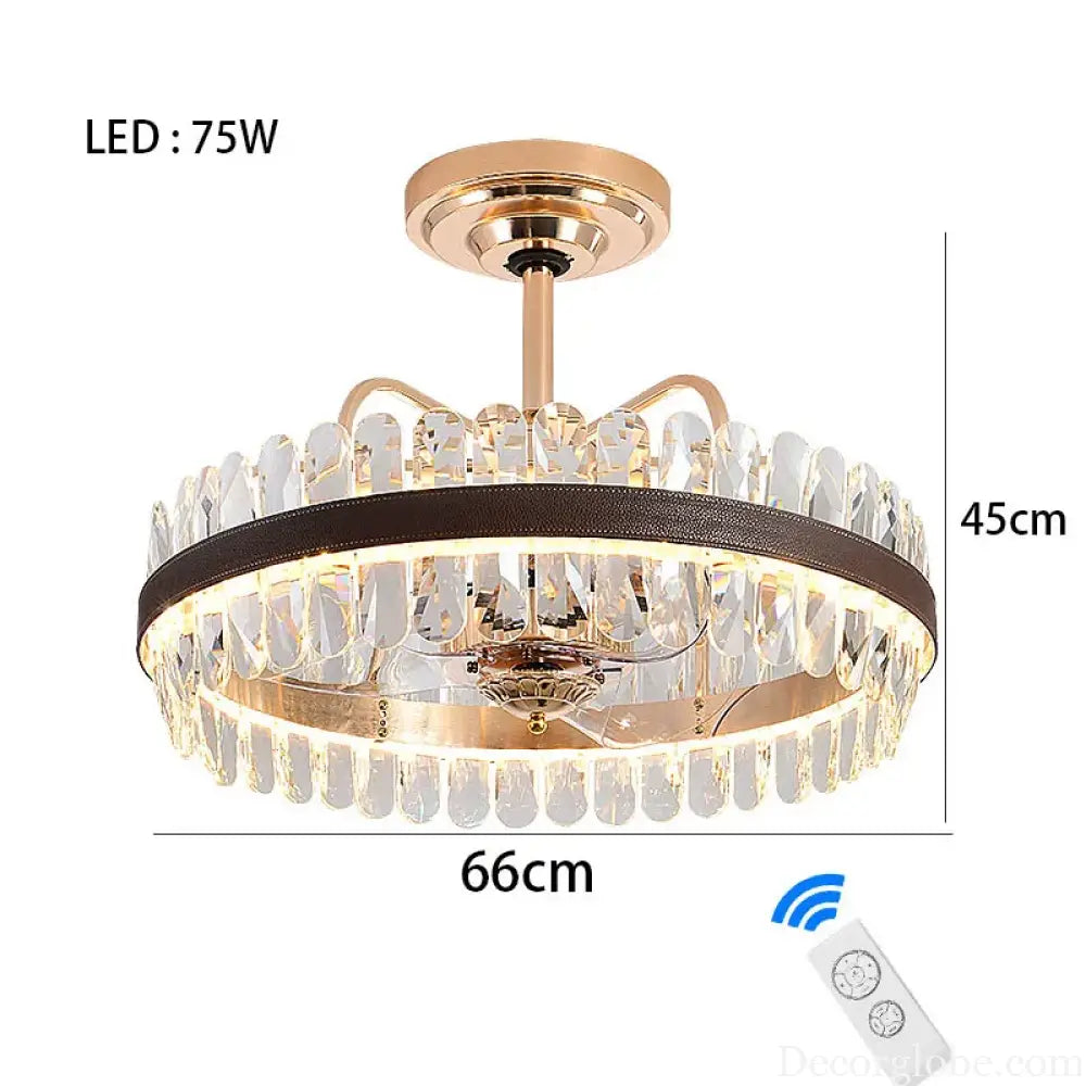Dimmable LED Crystal Oval Ceiling Chandeliers - Black Leather Luxury Lustres for Dining Room Decor - DecorGlobe
