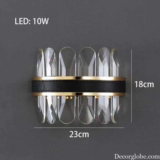 Dimmable LED Crystal Oval Ceiling Chandeliers - Black Leather Luxury Lustres for Dining Room Decor - DecorGlobe