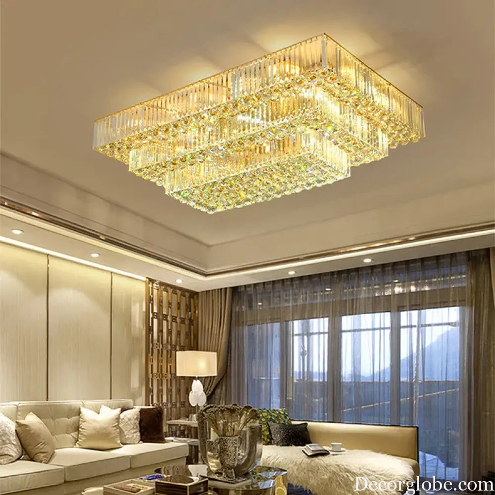 Dimmable LED Ceiling Lights - Classical Elegance with Remote Control for Living Room Decor - DecorGlobe