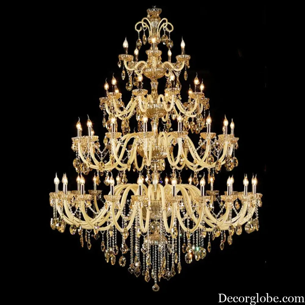 Duplex Crystal Candle Chandelier for Living Room and Staircase Chandelier