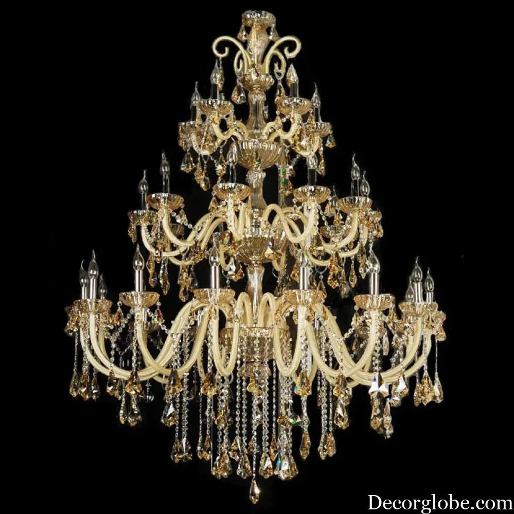 Duplex Crystal Candle Chandelier for Living Room and Staircase Chandelier
