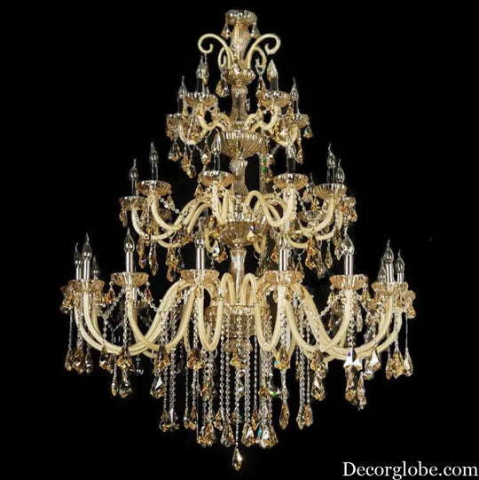 Duplex Crystal Candle Chandelier for Living Room and Staircase Chandelier