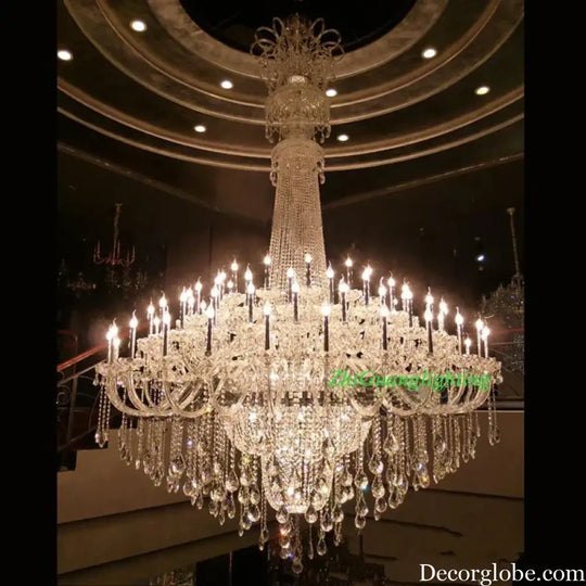 Duplex Layer Crystal Candle Chandelier for Villa and Hotel Hall Chandelier