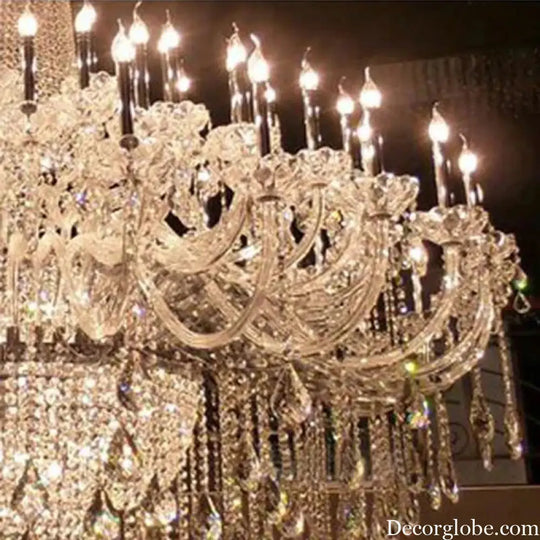 Duplex Layer Crystal Candle Chandelier for Villa and Hotel Hall Chandelier