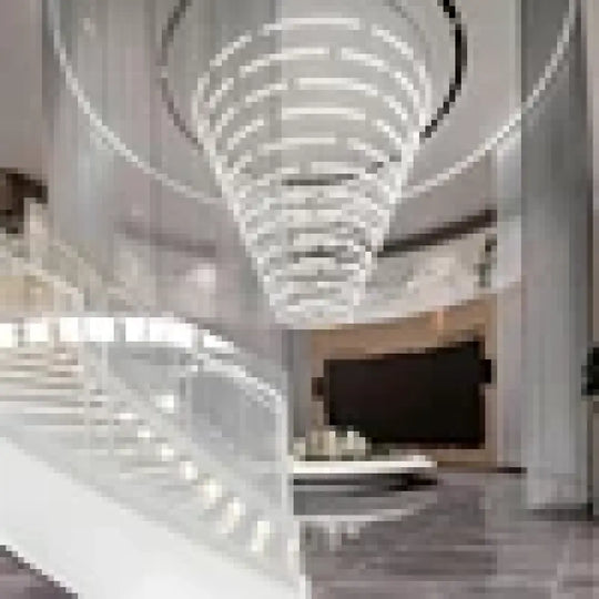 Elena Custom Build Large Round Ring Pendant Light 110-240V / Custom / Custom|Modern Chandelier