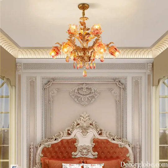ÉLISÉE French Style Glass &amp; Brass Classical Chandelier Chandelier