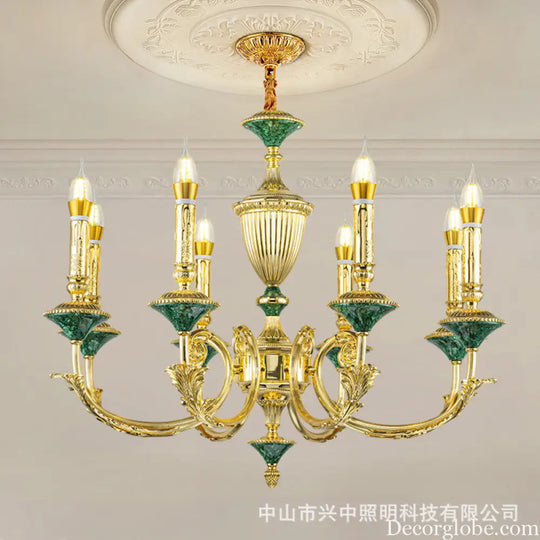 Ella - French European Copper Crystal Villa Chandelier Chandelier