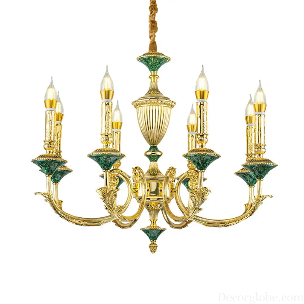 Ella - French European Copper Crystal Villa Chandelier Chandelier