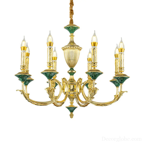 Ella - French European Copper Crystal Villa Chandelier Chandelier