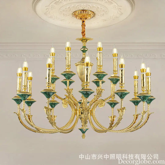 Ella - French European Copper Crystal Villa Chandelier Chandelier