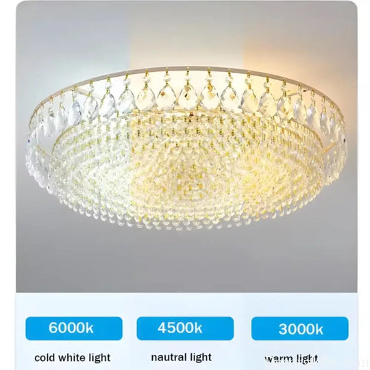 Modern Luxury Crystal LED Ceiling Chandeliers for Living Room bedroom Gold Hanging Lamps for Ceiling lamp Home Decor
