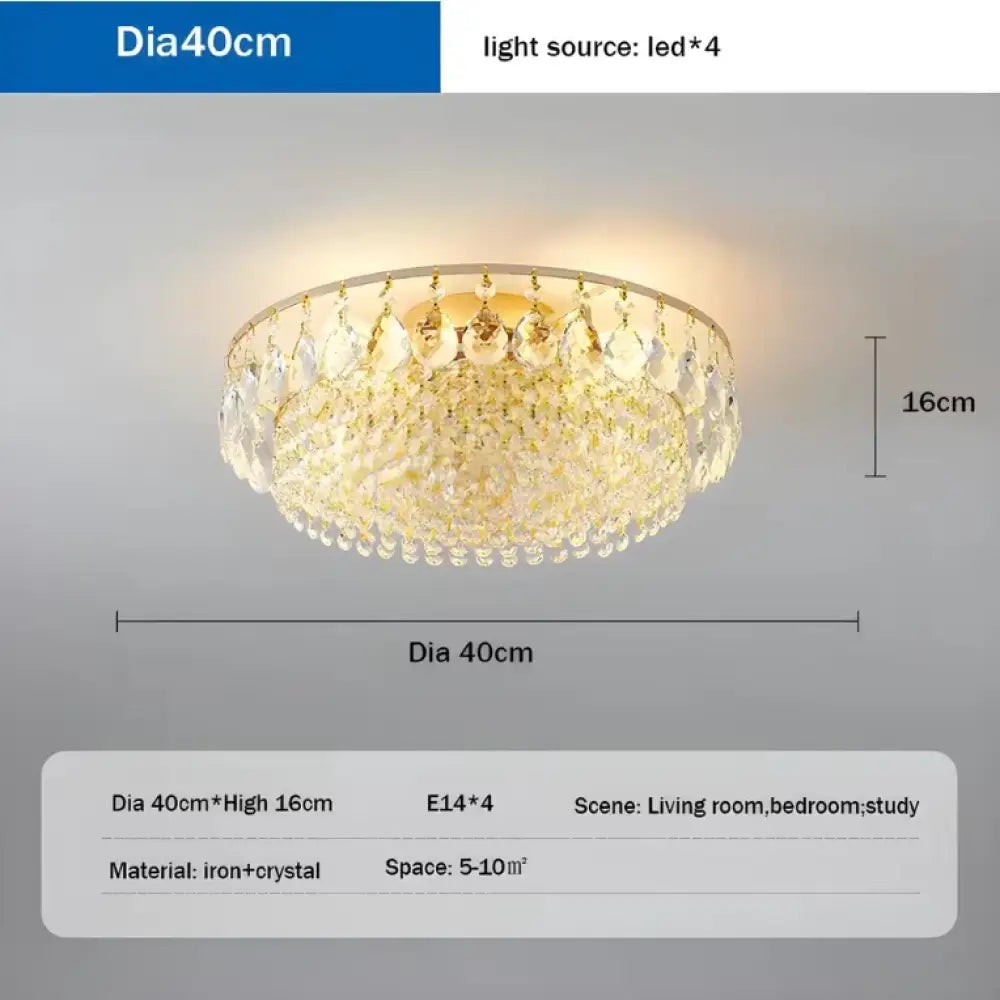 Modern Luxury Crystal LED Ceiling Chandeliers for Living Room bedroom Gold Hanging Lamps for Ceiling lamp Home Decor