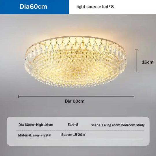 Modern Luxury Crystal LED Ceiling Chandeliers for Living Room bedroom Gold Hanging Lamps for Ceiling lamp Home Decor