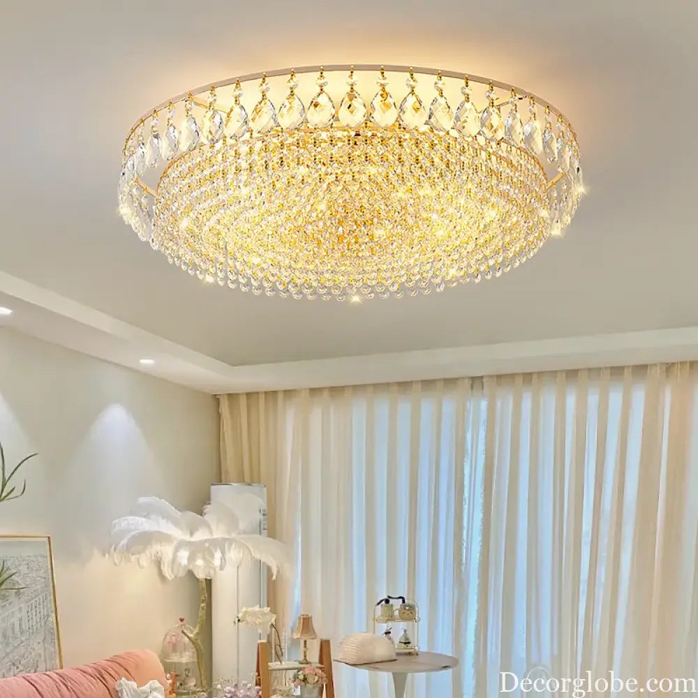 Modern Luxury Crystal LED Ceiling Chandeliers for Living Room bedroom Gold Hanging Lamps for Ceiling lamp Home Decor