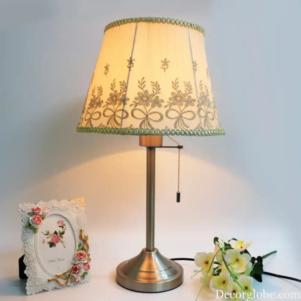 Sophie American Metal Fabric Bedside Table Lamp E27 Reading Light