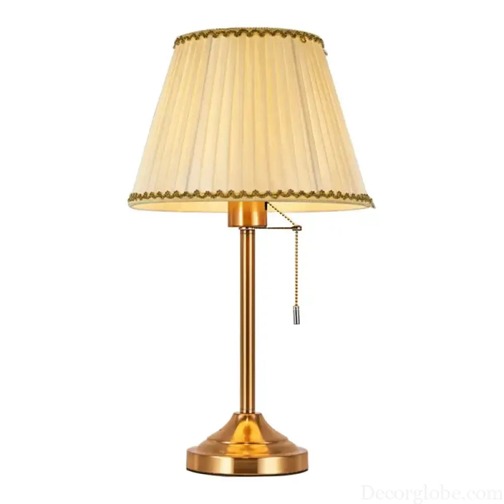 Sophie American Metal Fabric Bedside Table Lamp E27 Reading Light