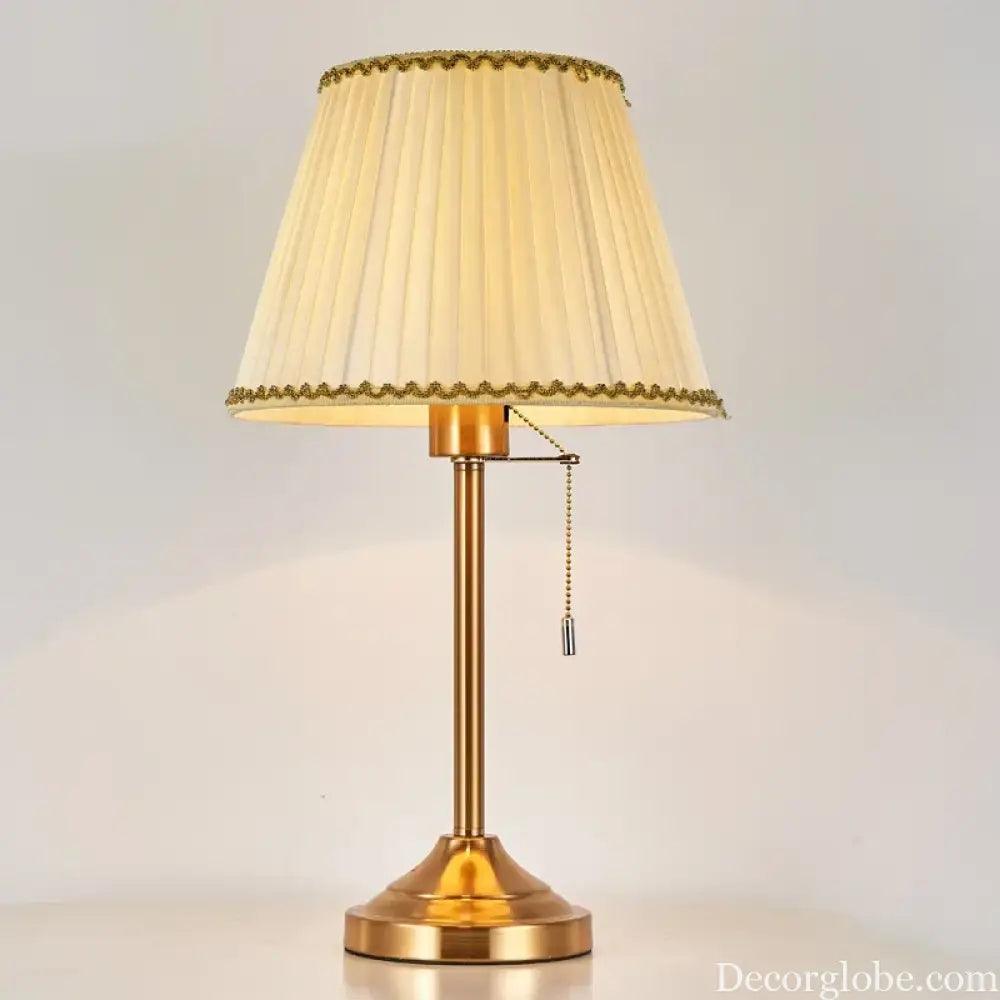 Sophie American Metal Fabric Bedside Table Lamp E27 Reading Light