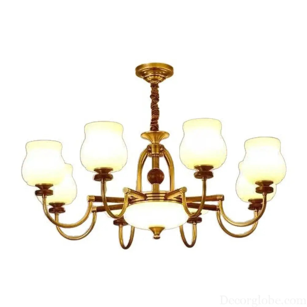 French-Style Vintage Living Room Chandelier 2026 New Model High-End Elegant Main Light All-Copper Bedroom Retro